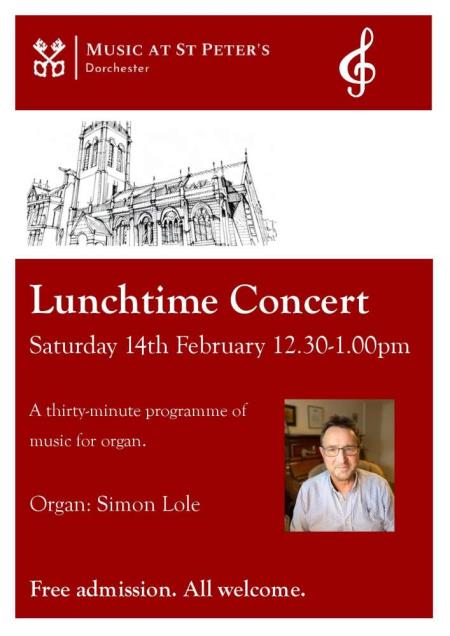 Lunchtime Concert, St Peters Church, Dorchester