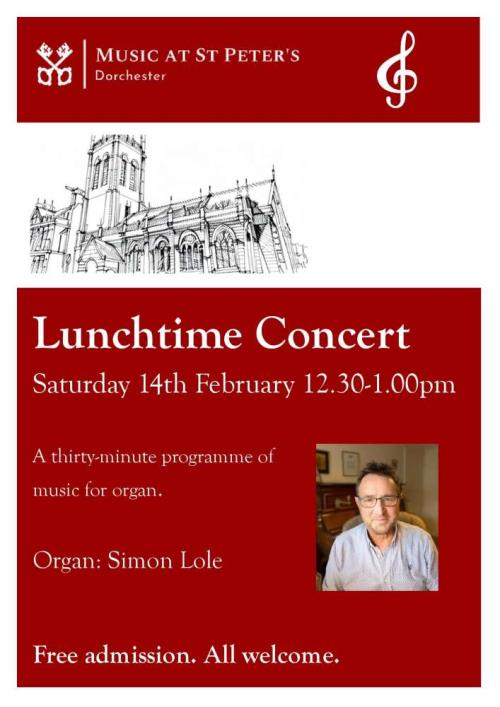 Lunchtime Concert, St Peters Church, Dorchester