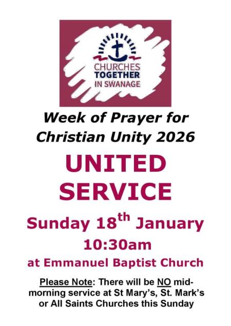 United Service, 18th January 2026 at 10.30am, Emmanuel Baptist Church